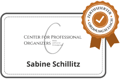 Sabine Schillitz Ordnungscoach Zertifikat