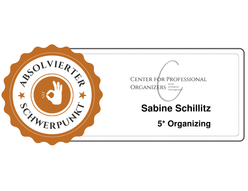 Sabine Schillitz durchstrukturiert 5Sterne Organizing